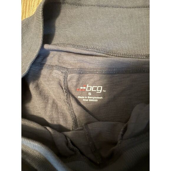 BCG Heather Grey Jogger Pant Size Small Athletic Pocket Black Strip Athletic - Picture 6 of 8